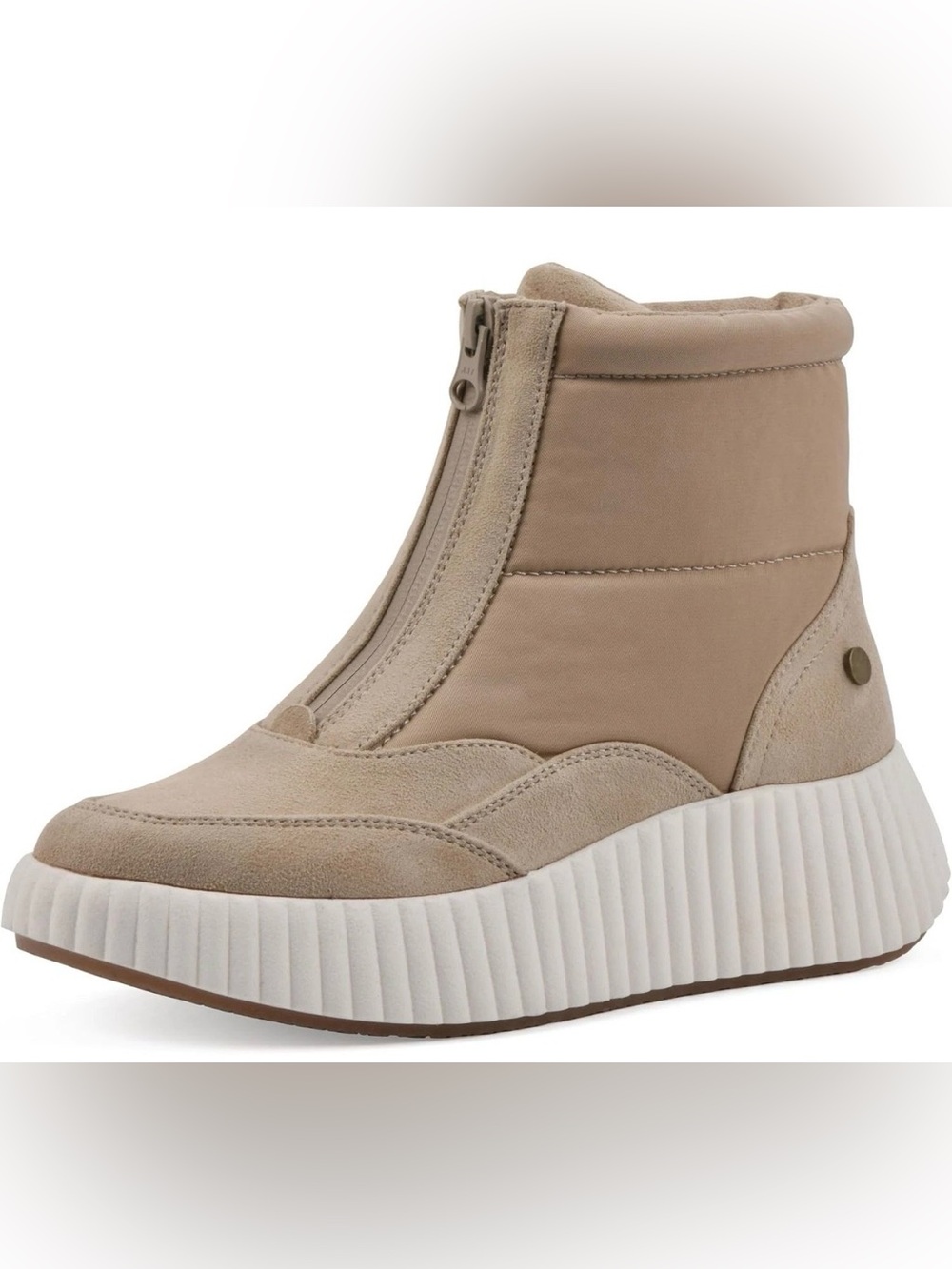 White Mountain Women
Downtown Platform Ankle Booties
Size US 8.5 Sand Beige